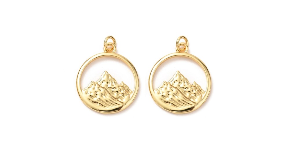 pendentif montagne or