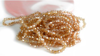 copy of Perles  toupies à facettes 3x3.5mm transparent AB
