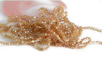 copy of Perles  toupies à facettes 3x3.5mm transparent AB