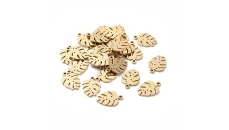 copy of 4 Pendentifs feuille de Monsterosa deliciosa acier 304