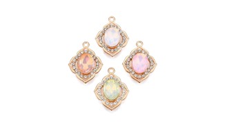 copy of Pendentif feuille en acier inoxydable plaqué or 18k
