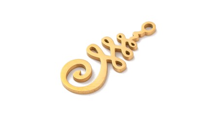 copy of Pendentif unalome en acier 304 argent