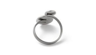 bague acier argent
