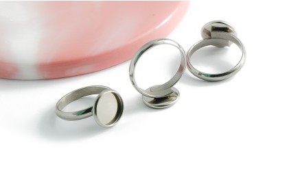 copy of Bague support 10mm acier inoxydable plaqué or 18k