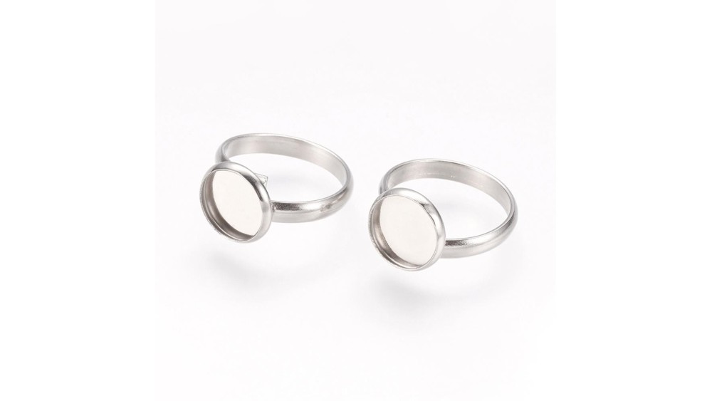 copy of Bague support 10mm acier inoxydable plaqué or 18k