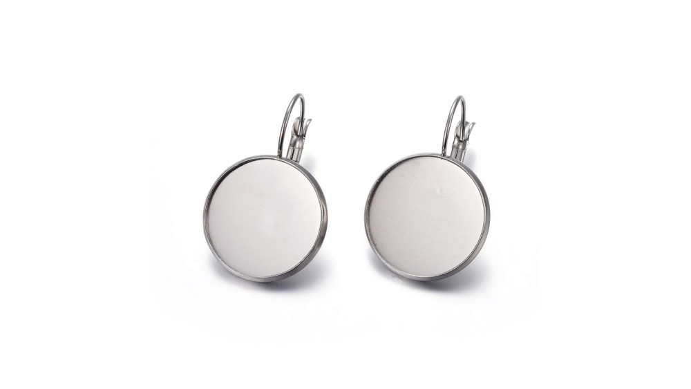 copy of Dormeuses supports cabochons 10mm en acier 304 argent