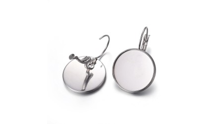 copy of Dormeuses supports cabochons 10mm en acier 304 argent