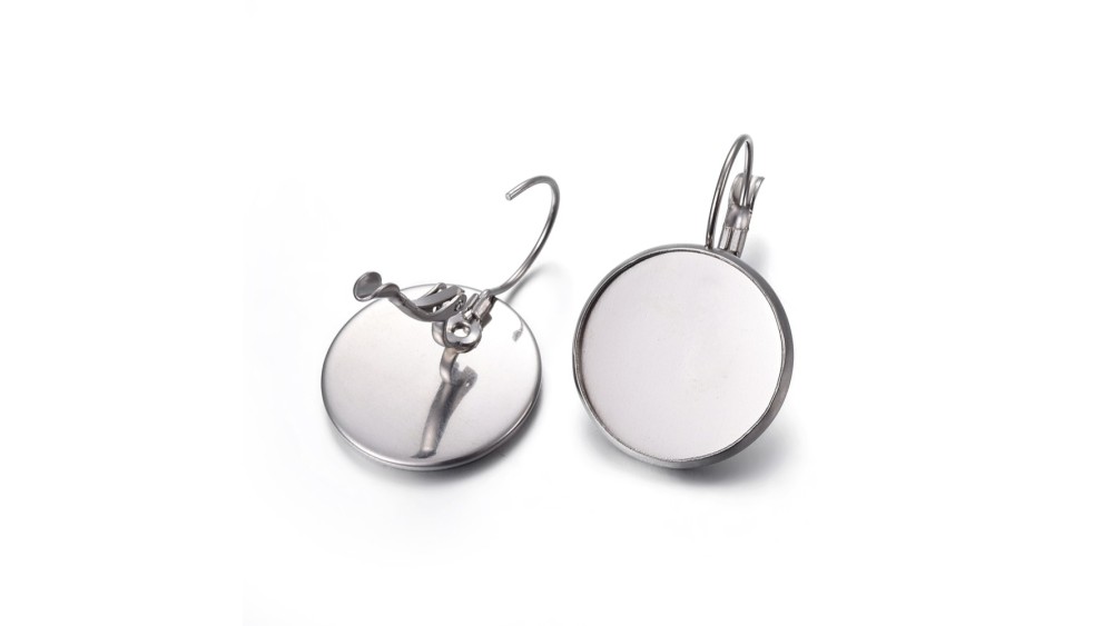 copy of Dormeuses supports cabochons 10mm en acier 304 argent