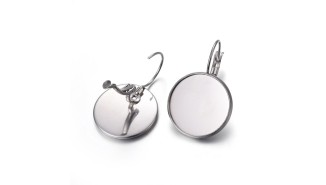 copy of Dormeuses supports cabochons 10mm en acier 304 argent