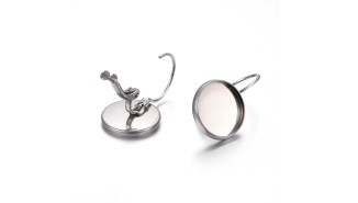 copy of Dormeuses supports cabochons 10mm en acier 304 argent