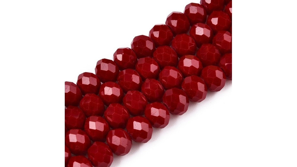 50 perles abaques à facettes 8x6mm bordeaux  pour création DIY