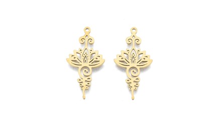 copy of Pendentif unalome en acier 304 argent