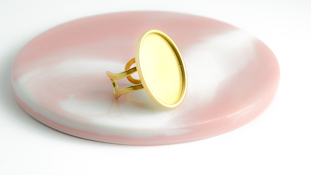 copy of Support bague serpent en acier inoxydable doré plaqué 18K