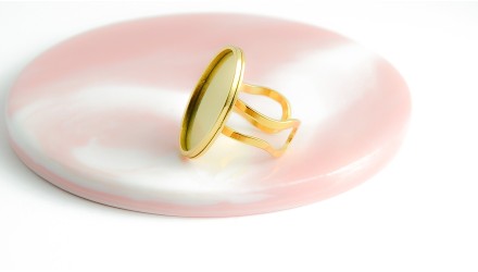 copy of Support bague serpent en acier inoxydable doré plaqué 18K
