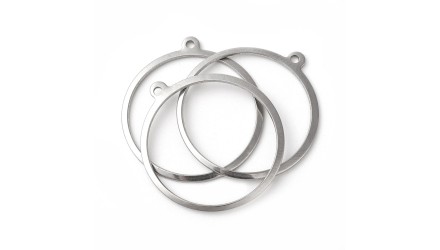 pendentif anneau acier