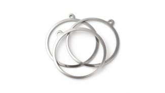 pendentif anneau acier