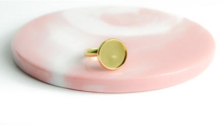 copy of Bague support 10mm acier inoxydable plaqué or 18k