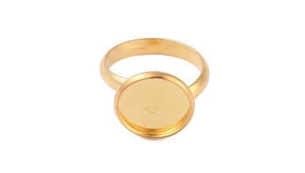 copy of Bague support 10mm acier inoxydable plaqué or 18k