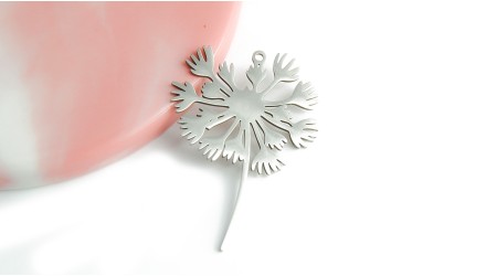 Pendentif dandelions en acier inoxydable argent pour  DIY