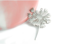 Pendentif dandelions en acier inoxydable argent pour  DIY