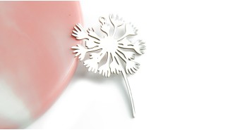 Pendentif dandelions en acier inoxydable argent pour  DIY