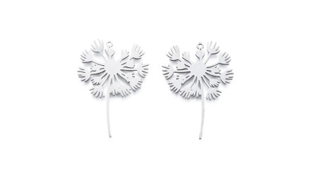 Pendentif dandelions en acier inoxydable argent pour  DIY
