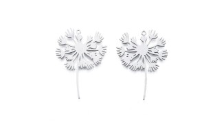 Pendentif dandelions en acier inoxydable argent pour  DIY