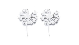 Pendentif dandelions en acier inoxydable argent pour  DIY