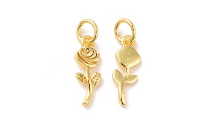 copy of Pendentif goutte allongée en laiton plaque or 24k