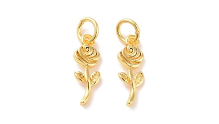 copy of Pendentif goutte allongée en laiton plaque or 24k