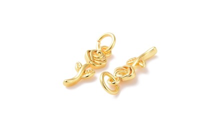 copy of Pendentif goutte allongée en laiton plaque or 24k