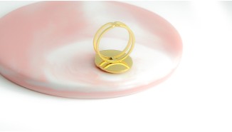 copy of Support bague lichen en acier inoxydable 304 plaqué or 18k