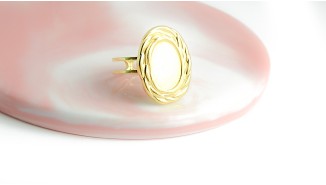 copy of Support bague lichen en acier inoxydable 304 plaqué or 18k