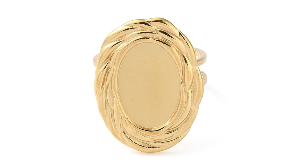 copy of Support bague lichen en acier inoxydable 304 plaqué or 18k