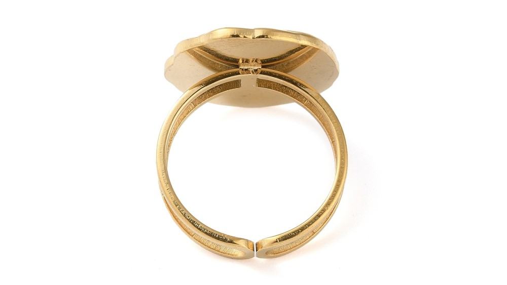 copy of Support bague lichen en acier inoxydable 304 plaqué or 18k