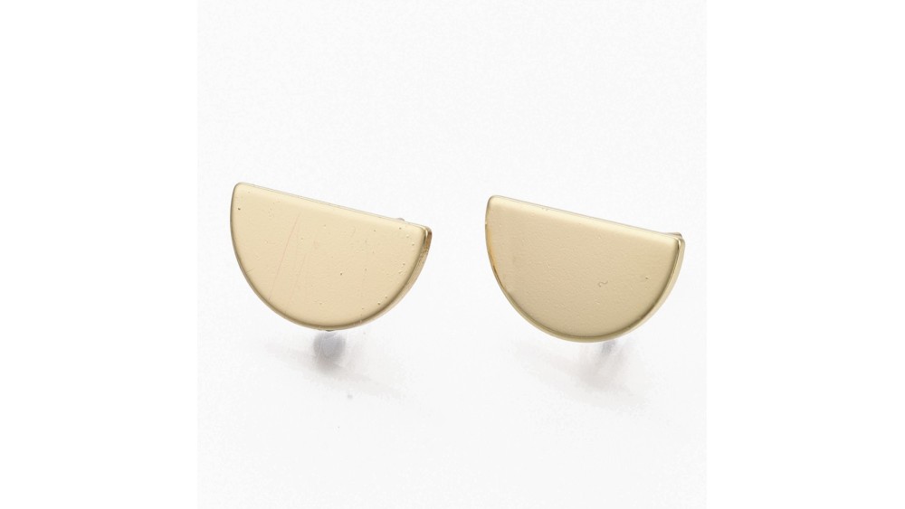 copy of Puces d'oreille feuille en laiton plaqué or 18k