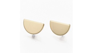 copy of Puces d'oreille feuille en laiton plaqué or 18k