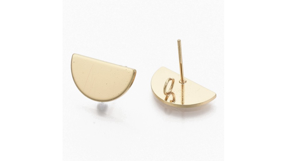 copy of Puces d'oreille feuille en laiton plaqué or 18k