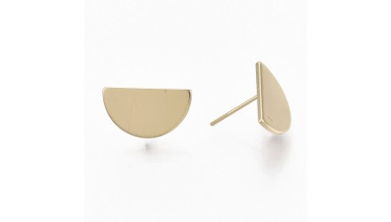 copy of Puces d'oreille feuille en laiton plaqué or 18k