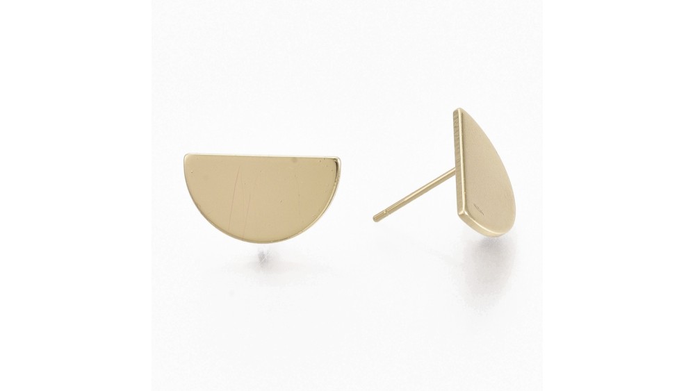 copy of Puces d'oreille feuille en laiton plaqué or 18k