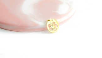 Pendentif fleur d'Hibiscus or