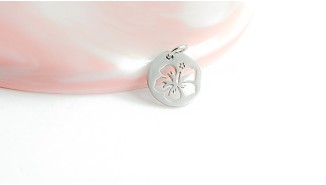copy of Pendentif feuille en acier inoxydable plaqué or 18k