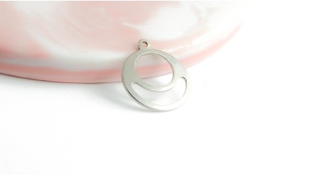 copy of Connecteur rond 18mm x 4 en acier inoxydable  plaqué or 24k