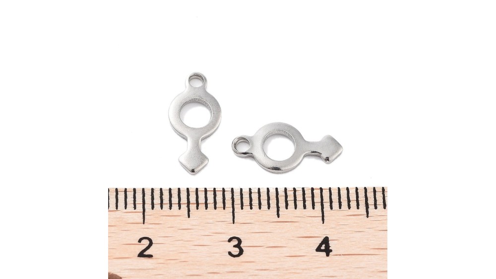 copy of Pendentifs x 10 signe masculin en acier inoxydable plaqué or 18k