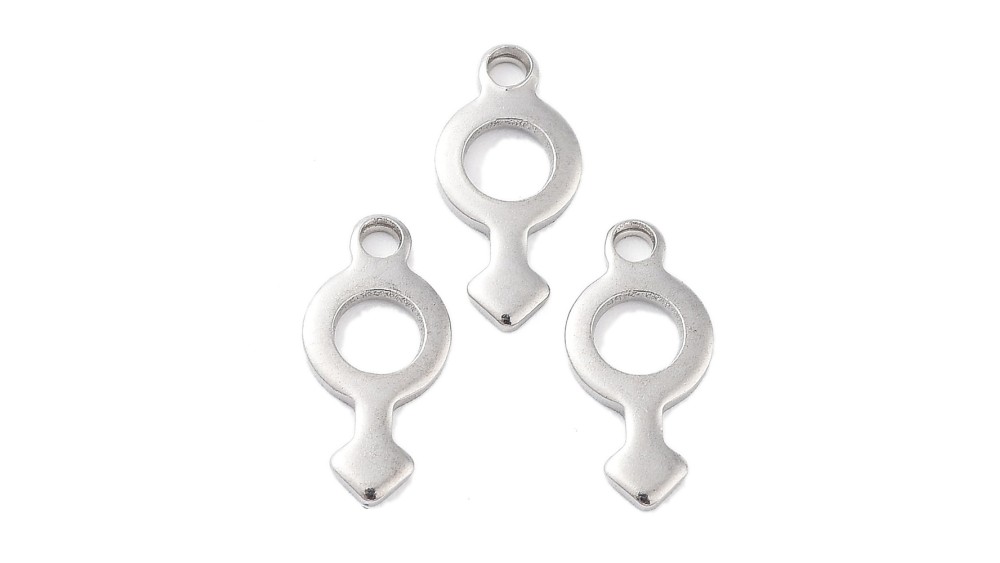 copy of Pendentifs x 10 signe masculin en acier inoxydable plaqué or 18k