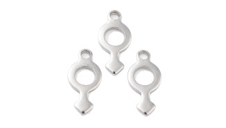 copy of Pendentifs x 10 signe masculin en acier inoxydable plaqué or 18k