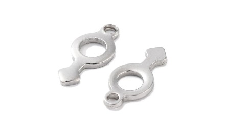 copy of Pendentifs x 10 signe masculin en acier inoxydable plaqué or 18k