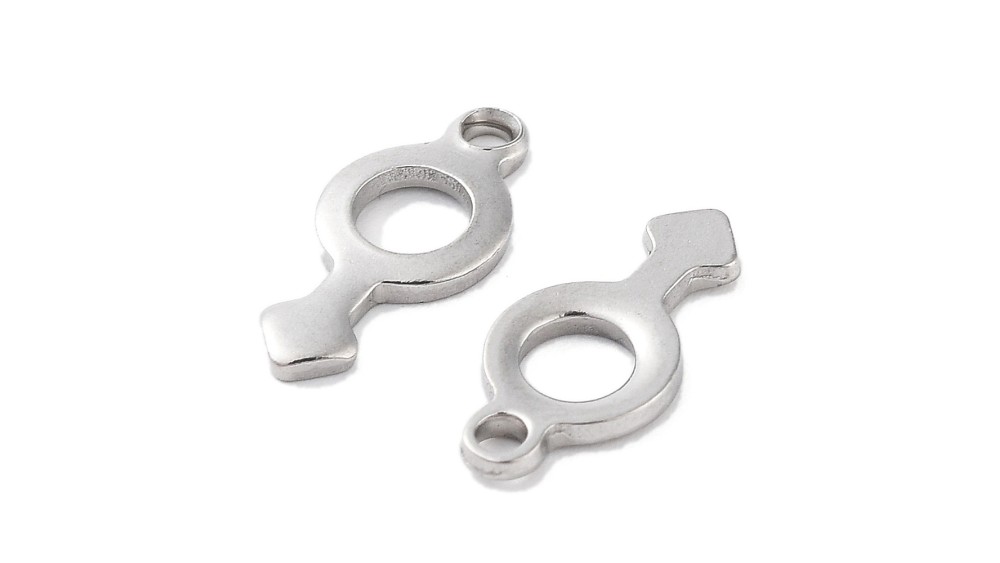 copy of Pendentifs x 10 signe masculin en acier inoxydable plaqué or 18k