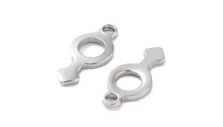 copy of Pendentifs x 10 signe masculin en acier inoxydable plaqué or 18k
