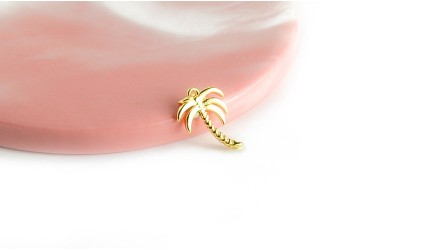 copy of Pendentif fleur Dalhia en acier inoxydable plaqué or 18k